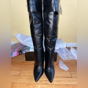 BRAND NEW knee high pleather boots
